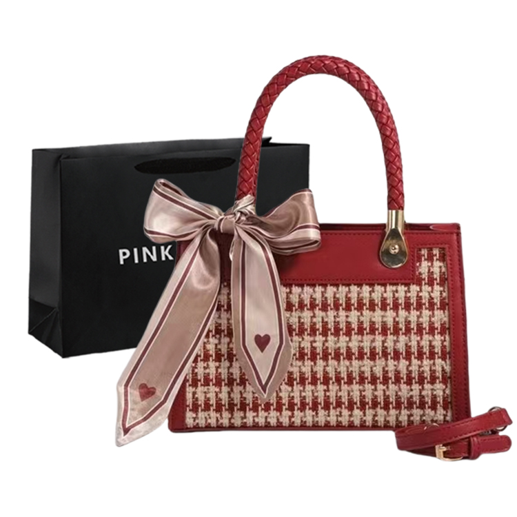 PINK·LAND Вельюровая сумка через плечо с цепочкой, Houndstooth Ribbon Style 2+Shopping Bag
PINK·LAND Вельюровая сумка через плечо с цепочкой, Houndstooth Ribbon Style 2+Shopping Bag