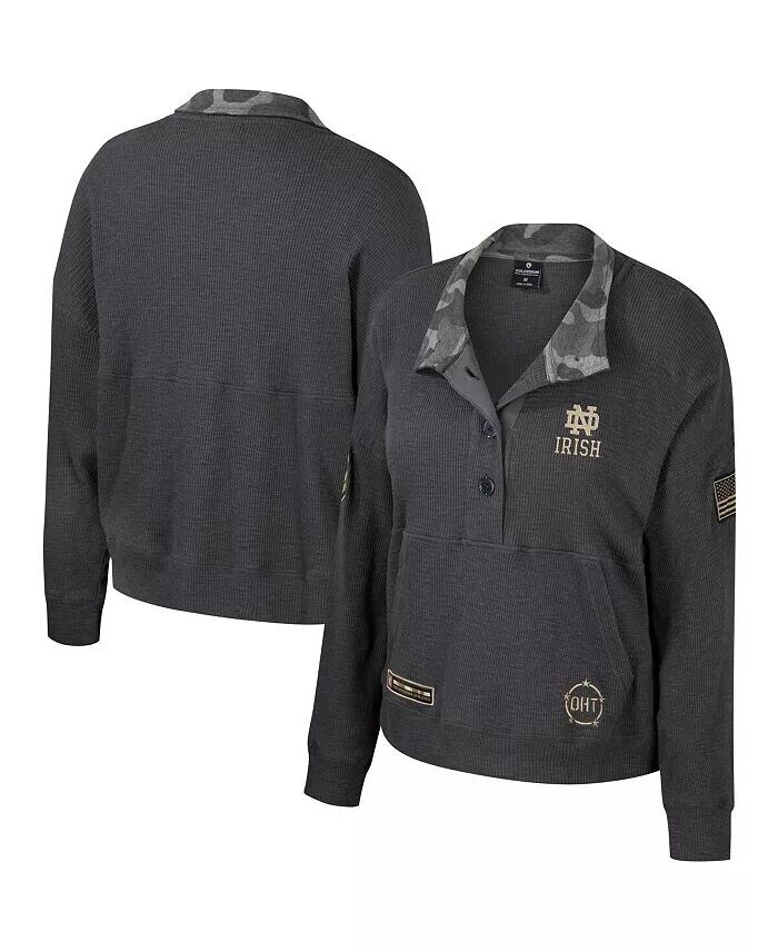 Женская термоугольная толстовка Henley в стиле милитари «Heather Charcoal Notre Dame Fighting Irish OHT» Colosseum
Женская термоугольная толстовка Henley в стиле милитари «Heather Charcoal Notre Dame Fighting Irish OHT» Colosseum