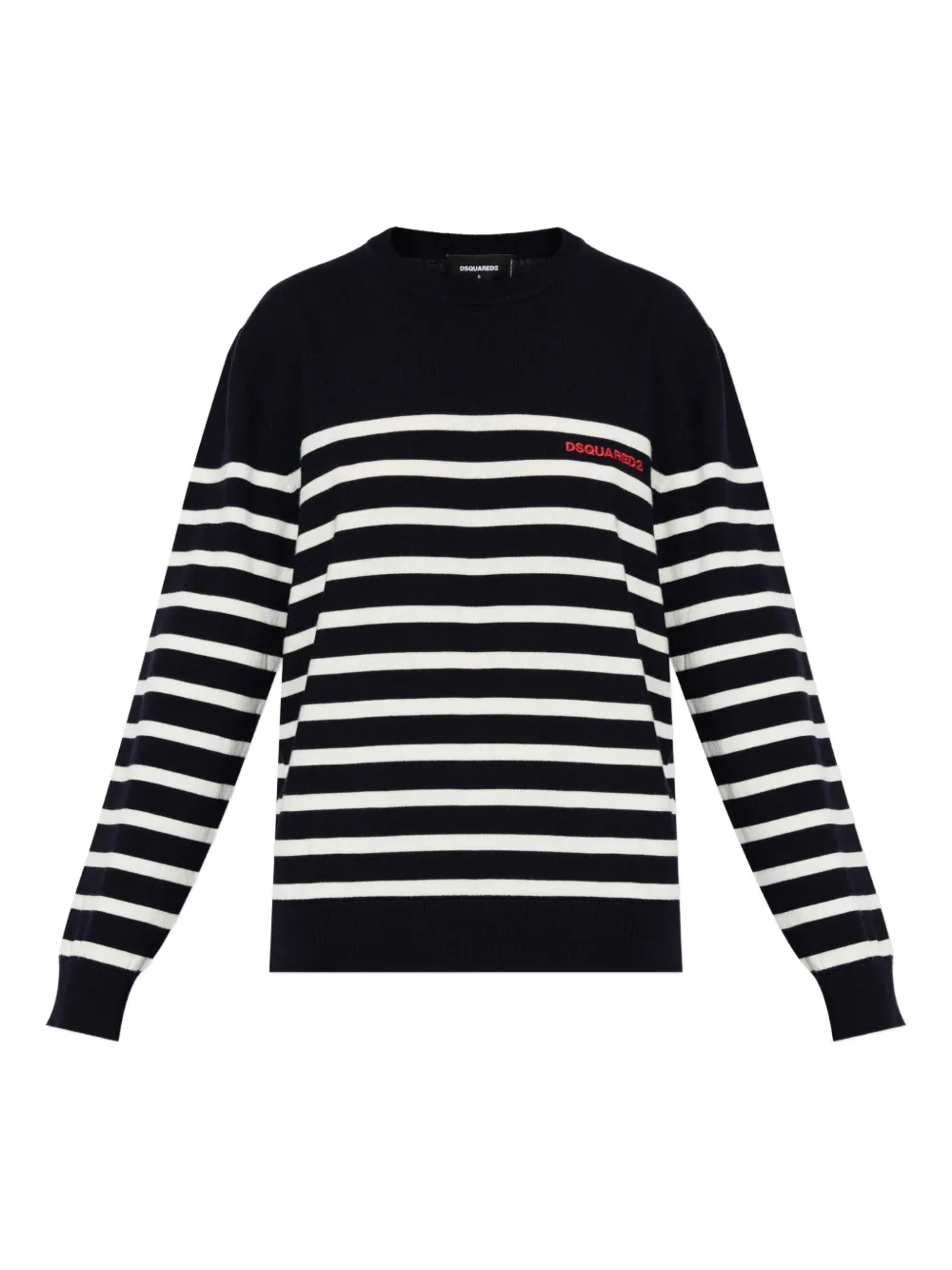 Шерстяной свитер в полоску DSQUARED2, синий
Шерстяной свитер в полоску DSQUARED2, синий