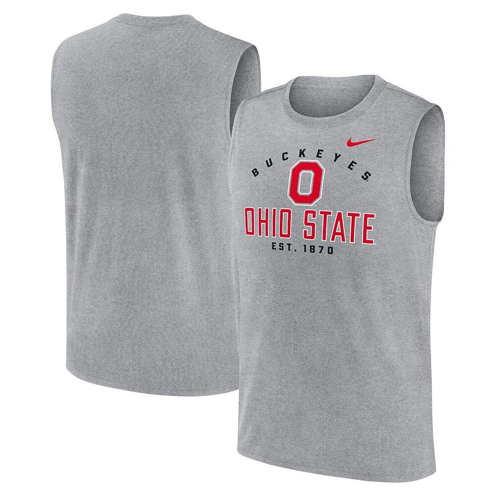 Мужская майка с мышцами Nike Heather Grey Ohio State Buckeyes Primetime Legend Lock Up Performance, цвет Osu Grey
Мужская майка с мышцами Nike Heather Grey Ohio State Buckeyes Primetime Legend Lock Up Performance, цвет Osu Grey
