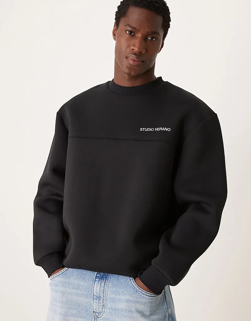 Толстовка свободного покроя с открытыми плечами и принтом Studio Verano черного цвета ASOS DESIGN
Толстовка свободного покроя с открытыми плечами и принтом Studio Verano черного цвета ASOS DESIGN