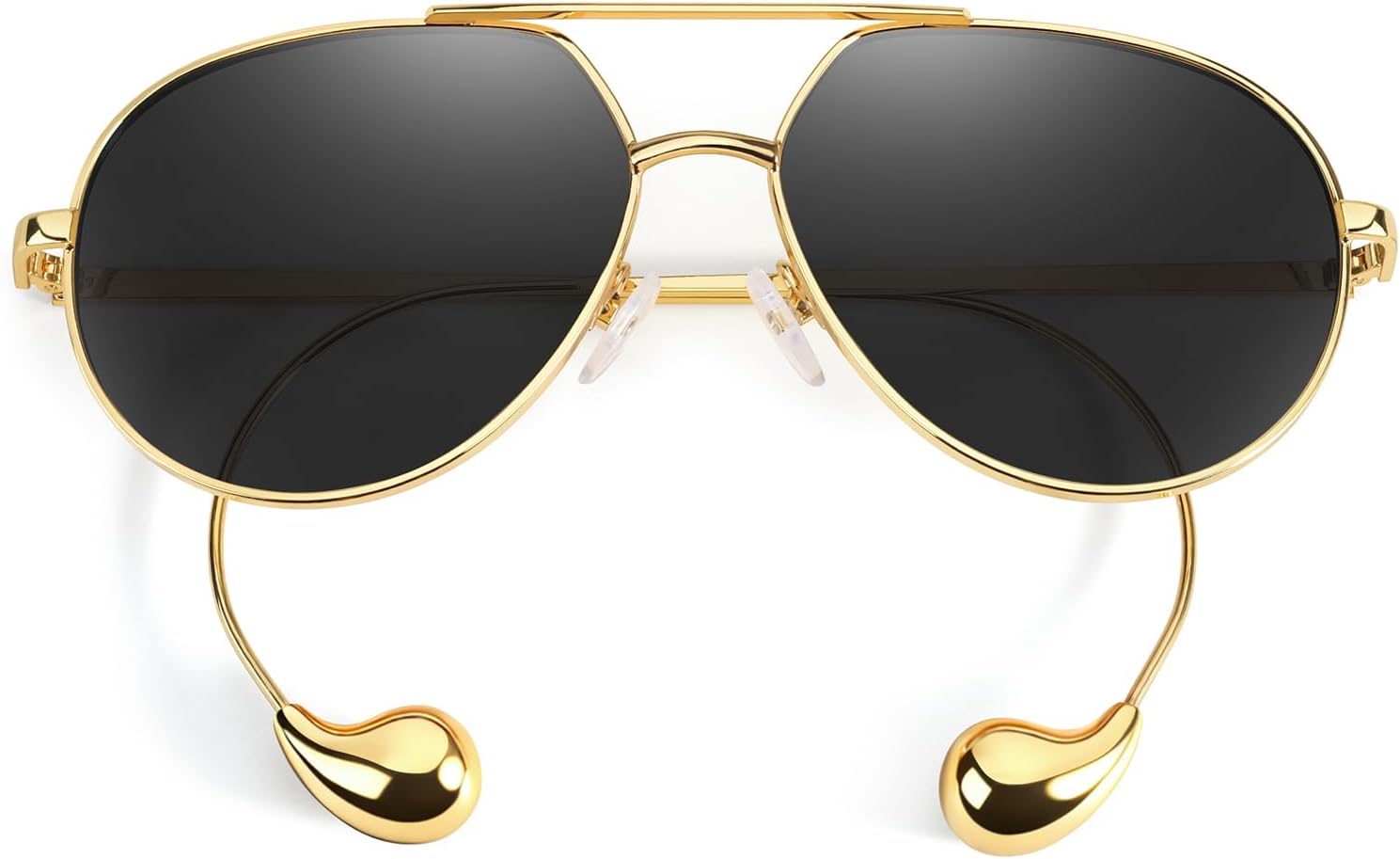 Модные солнцезащитные очки-авиаторы TJUTR увеличенного размера для женщин, ретро-дизайнерские очки с дужками в виде сережек, защита от УФ-излучения UV400, A06 Gold/Grey
Модные солнцезащитные очки-авиаторы TJUTR увеличенного размера для женщин, ретро-дизайнерские очки с дужками в виде сережек, защита от УФ-излучения UV400, A06 Gold/Grey