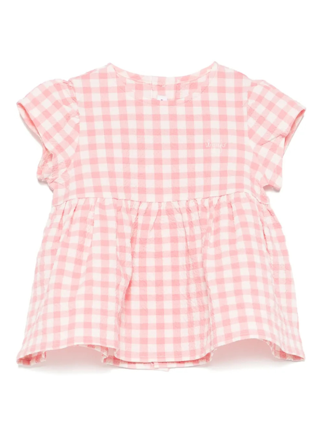 Блузка из ткани сирсакер в клетку Il Gufo, розовый
Блузка из ткани сирсакер в клетку Il Gufo, розовый