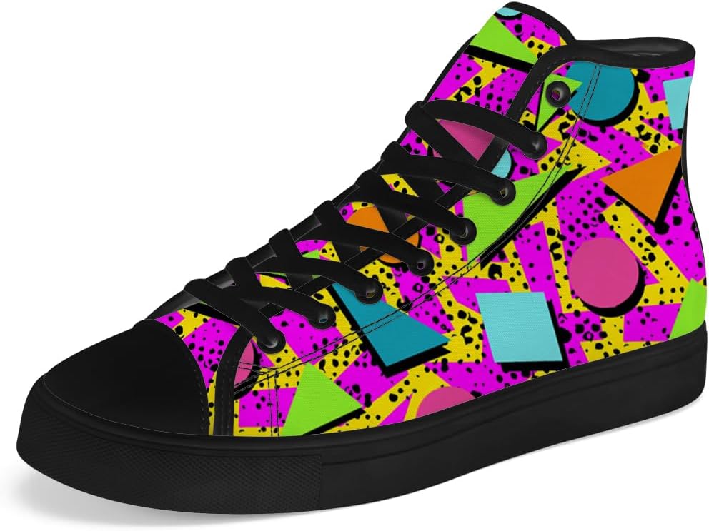 Высокие кеды из холщовой ткани в стиле 80-х для мужчин и женщин, ретро-геометрические высокие кроссовки, шнуровка, повседневная обувь, подарок для парня или девушки Chebing, розовый
Высокие кеды из холщовой ткани в стиле 80-х для мужчин и женщин, ретро-геометрические высокие кроссовки, шнуровка, повседневная обувь, подарок для парня или девушки Chebing, розовый