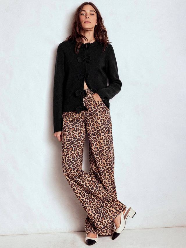 Кардиган с вязаным бантом Boden, Black
Кардиган с вязаным бантом Boden, Black