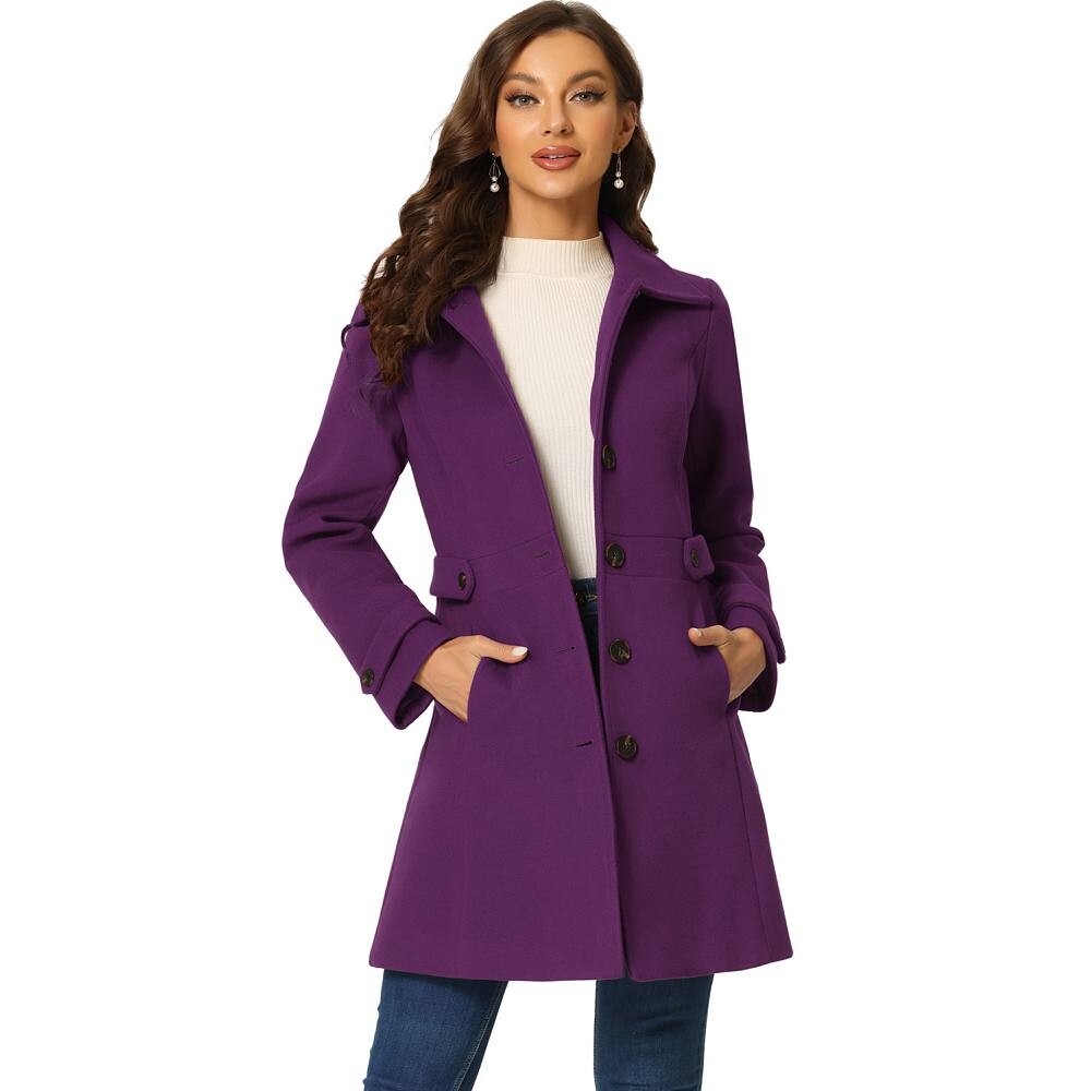 Женский классический однобортный зимний длинный плащ с карманами ALLEGRA K, фиолетовый
Женский классический однобортный зимний длинный плащ с карманами ALLEGRA K, фиолетовый
