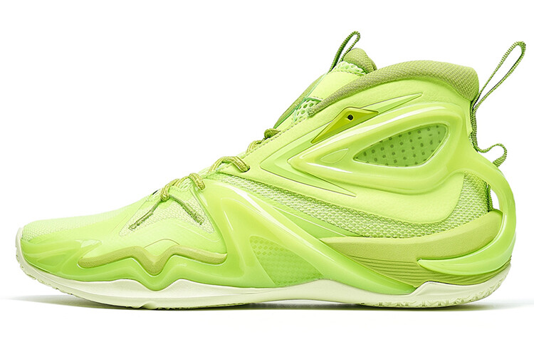 Баскетбольные кроссовки Battle 1.0 мужские высокие новые флуоресцентно-зеленые/лаймовые Xtep