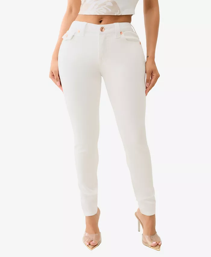Женские скинни джинсы Jennie Skinny Curvy Flap True Religion, белый 
Женские скинни джинсы Jennie Skinny Curvy Flap True Religion, белый