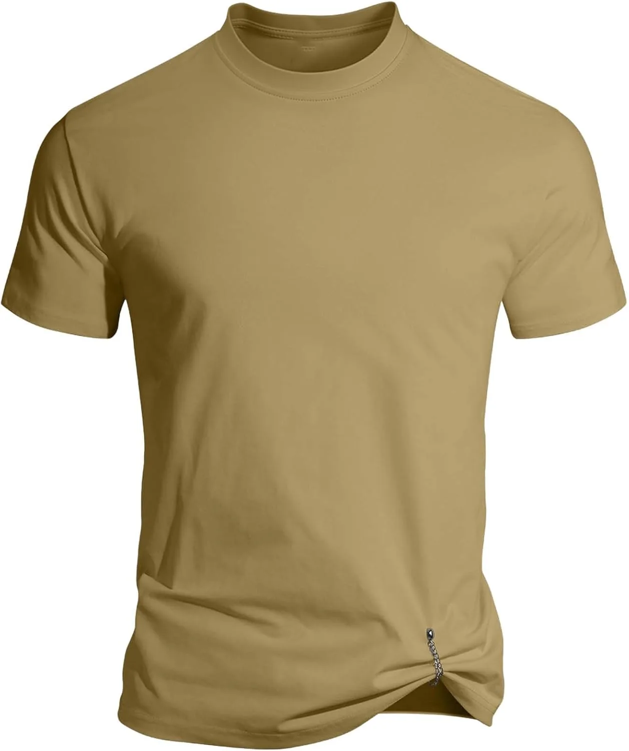 Мужская летняя футболка с коротким рукавом и съемной магнитной цепью
Мужская летняя футболка с коротким рукавом и съемной магнитной цепью