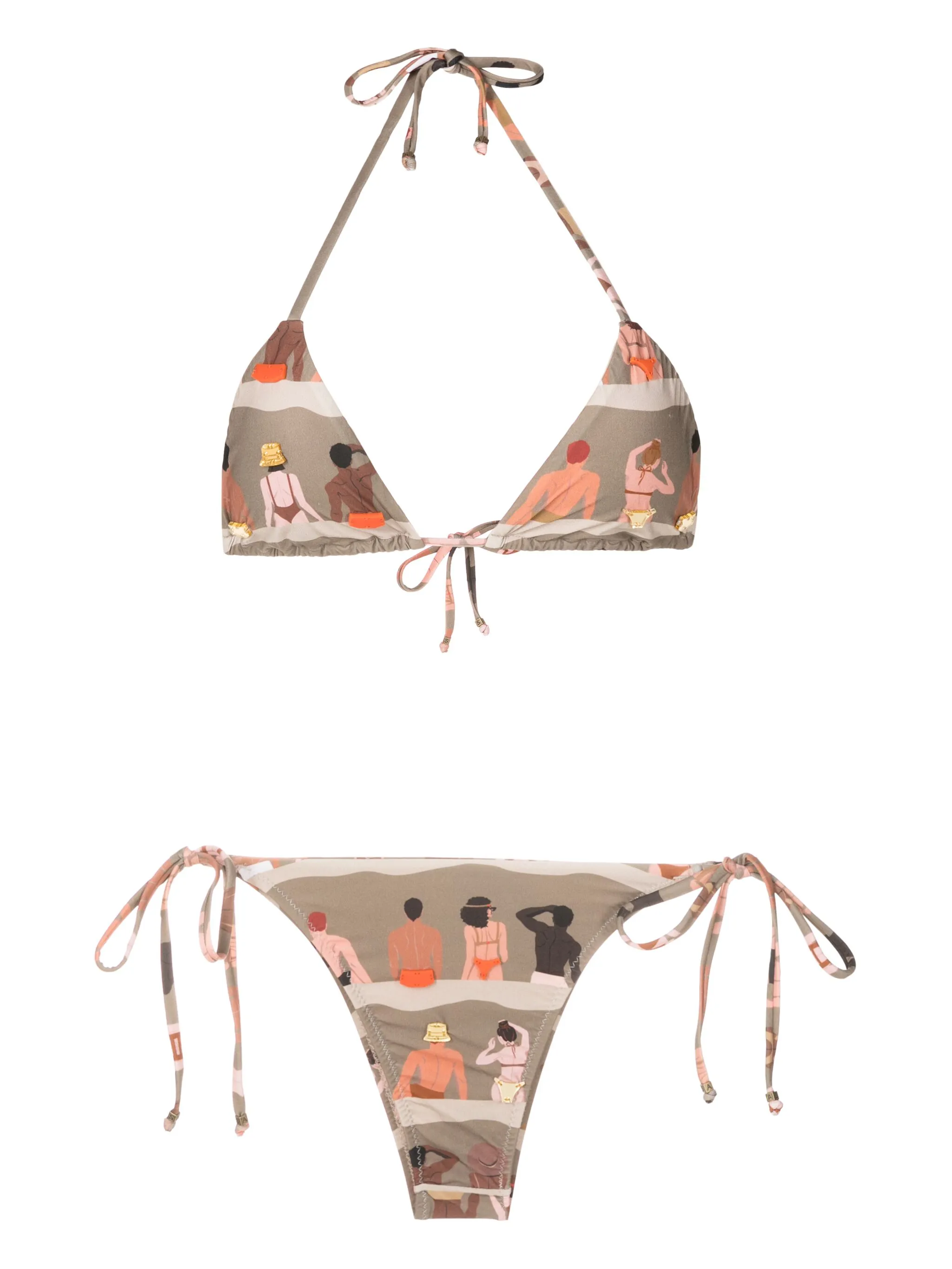 Бикини с треугольными чашками и графичным принтом Amir Slama, коричневый
Бикини с треугольными чашками и графичным принтом Amir Slama, коричневый