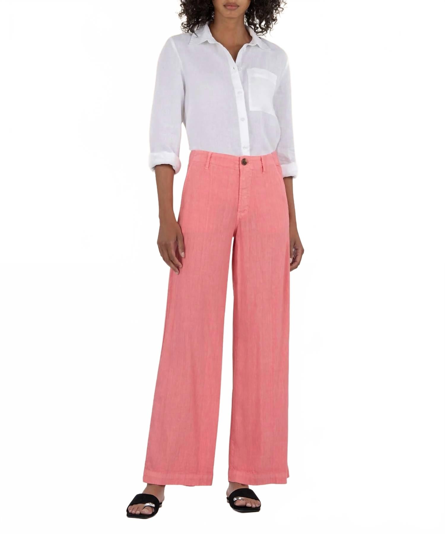 Мег Линен Широкие Брюки в цвете лосось KUT FROM THE KLOTH, Salmon
Мег Линен Широкие Брюки в цвете лосось KUT FROM THE KLOTH, Salmon