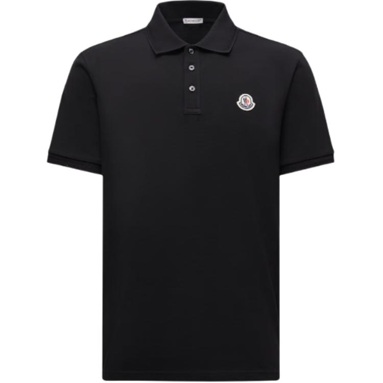 Поло с коротким рукавом и нашивкой с логотипом Moncler, черный
Поло с коротким рукавом и нашивкой с логотипом Moncler, черный