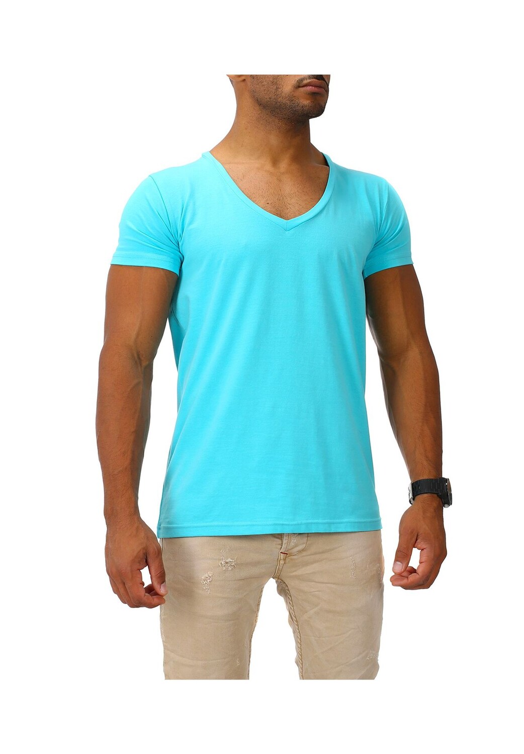 Футболка с глубоким V-образным вырезом JOE FRANKS, бирюзовый
Футболка с глубоким V-образным вырезом JOE FRANKS, бирюзовый