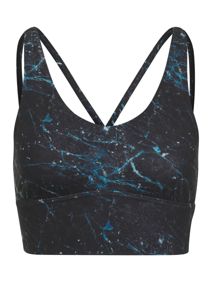 LASCANA ACTIVE Укороченный топ черного и синего цвета
LASCANA ACTIVE Укороченный топ черного и синего цвета