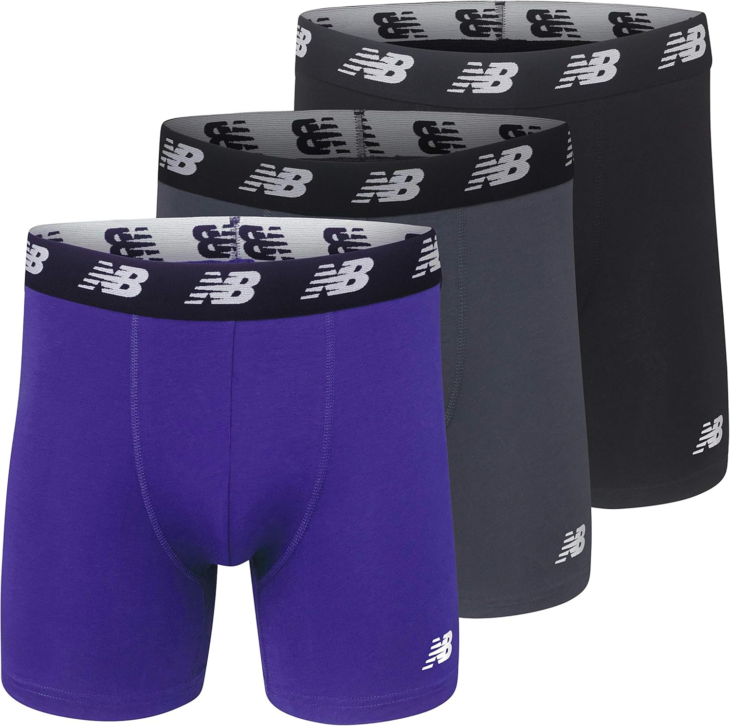 Мужские боксеры-трусы New Balance Velocity Cotton, легкие, дышащие, без лифчиков (3 шт.), Prism Purple/Lead/Black
Мужские боксеры-трусы New Balance Velocity Cotton, легкие, дышащие, без лифчиков (3 шт.), Prism Purple/Lead/Black