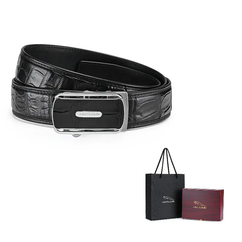 JAGUAR Современный мужской кожаный ремень из крокодиловой кожи с автоматической пряжкой из нержавеющей стали шириной 3,4 см, Black
JAGUAR Современный мужской кожаный ремень из крокодиловой кожи с автоматической пряжкой из нержавеющей стали шириной 3,4 см, Black