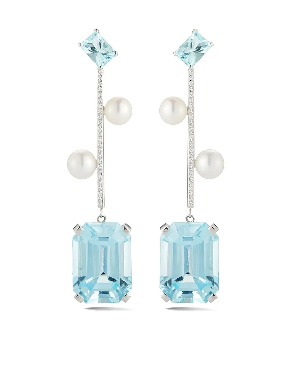 Серьги из белого золота с аквамарином, топазом и жемчугом Mateo, серебяный
Серьги из белого золота с аквамарином, топазом и жемчугом Mateo, серебяный