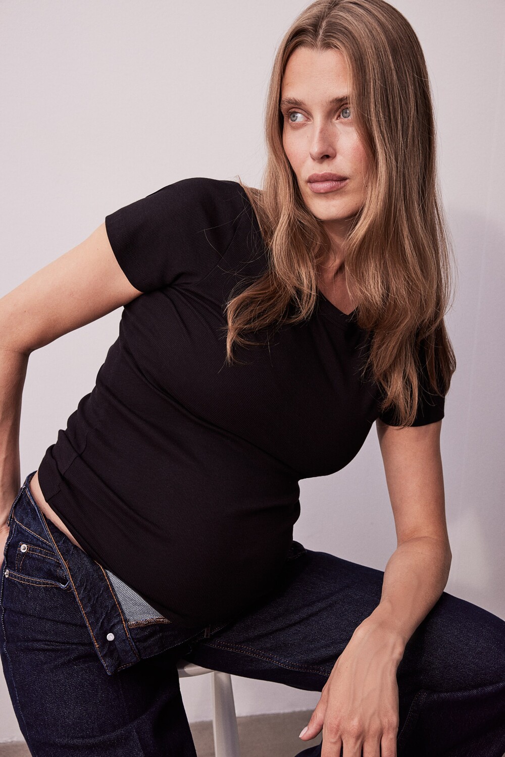 Рубашка Mom в рубчик H&M, черный
Рубашка Mom в рубчик H&M, черный