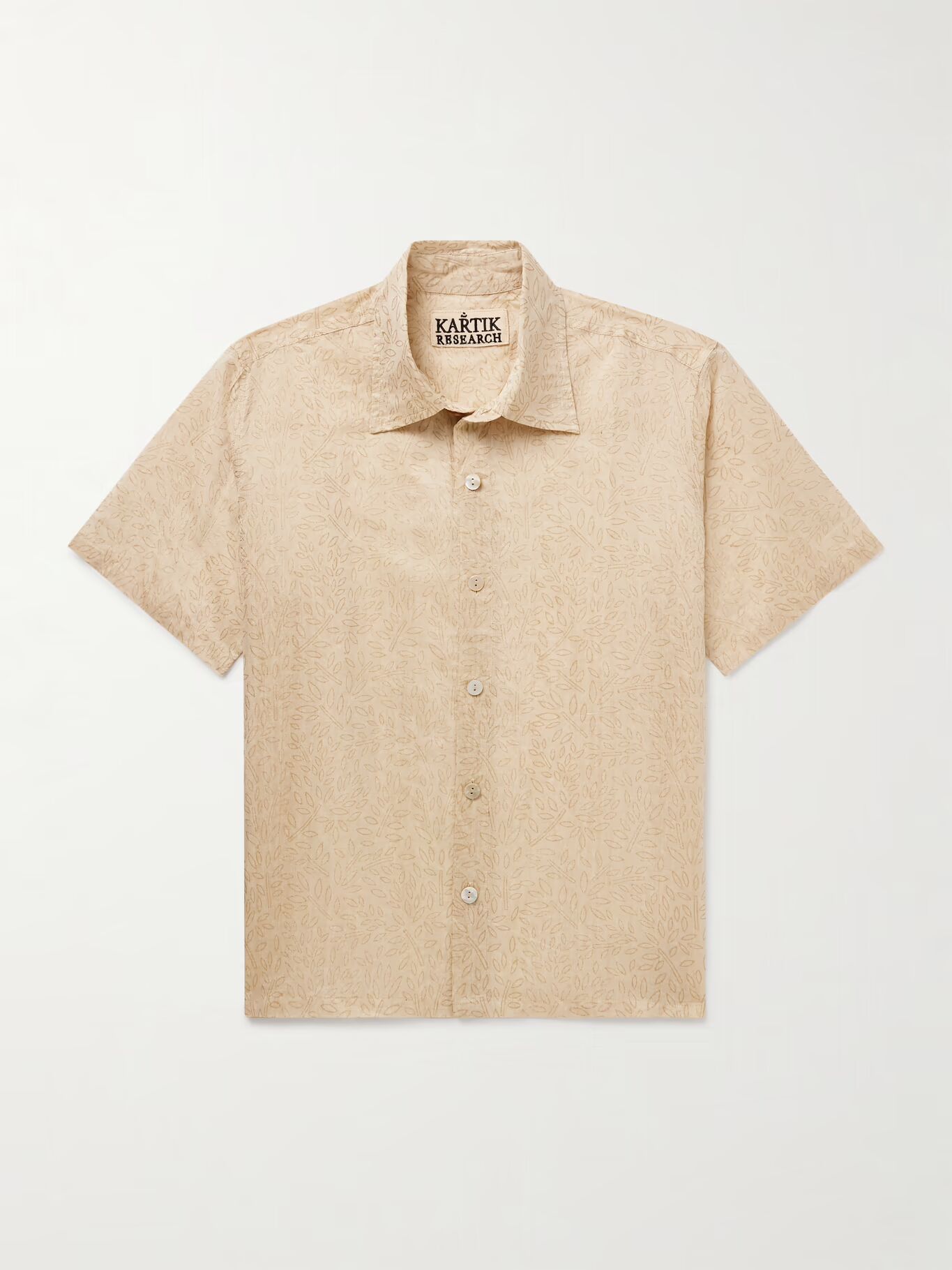 Рубашка из шёлкового газа с принтом KARTIK RESEARCH, бежевый
Рубашка из шёлкового газа с принтом KARTIK RESEARCH, бежевый