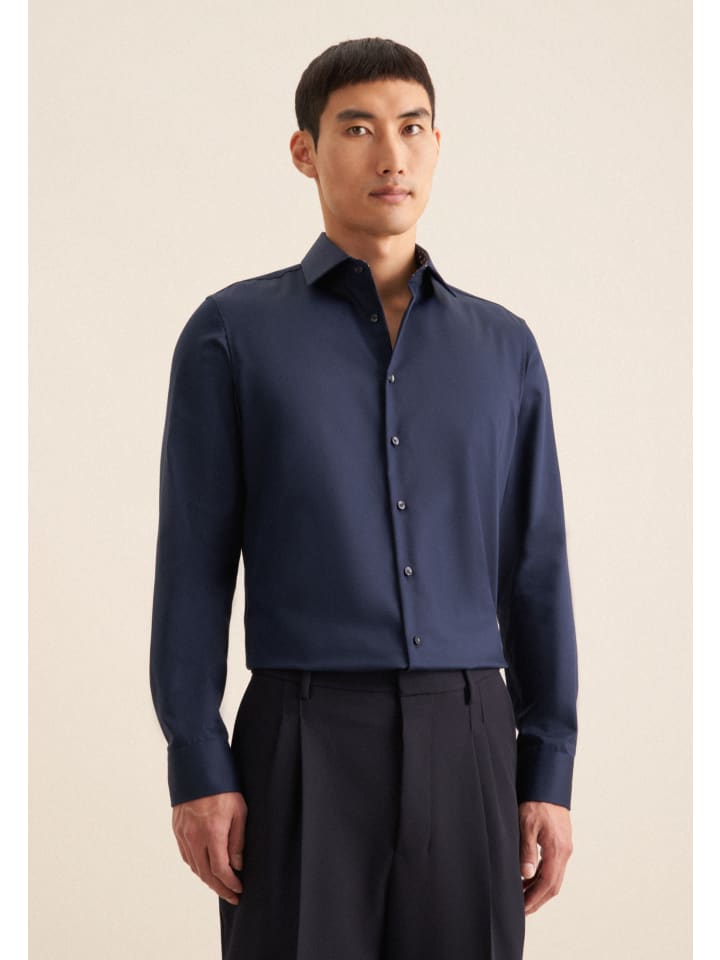 Рубашка Seidensticker, темно-синий 
Рубашка Seidensticker, темно-синий