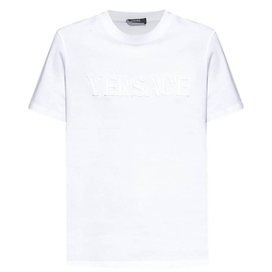 Футболка с круглым вырезом и аппликацией логотипа Versace, optical white, Белый, Футболка с круглым вырезом и аппликацией логотипа Versace, optical white
Футболка с круглым вырезом и аппликацией логотипа Versace, optical white, Белый, Футболка с круглым вырезом и аппликацией логотипа Versace, optical white