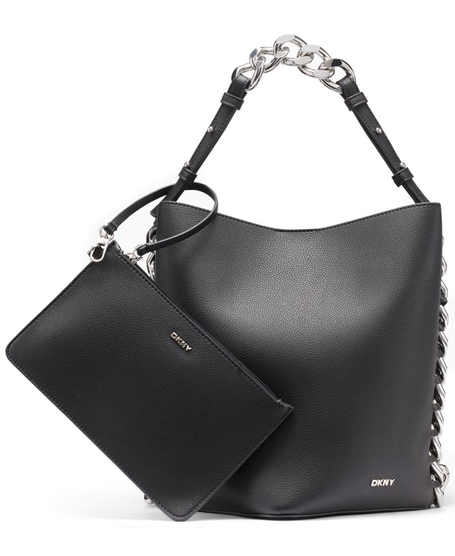 Сумка-ведро среднего размера Riona DKNY, Black/silver
Сумка-ведро среднего размера Riona DKNY, Black/silver