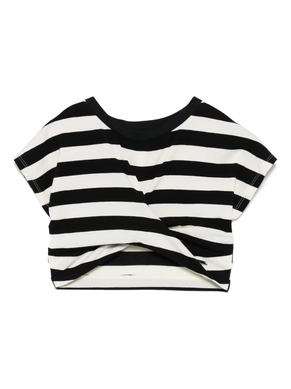 Футболка в полоску Monnalisa, черный 
Футболка в полоску Monnalisa, черный