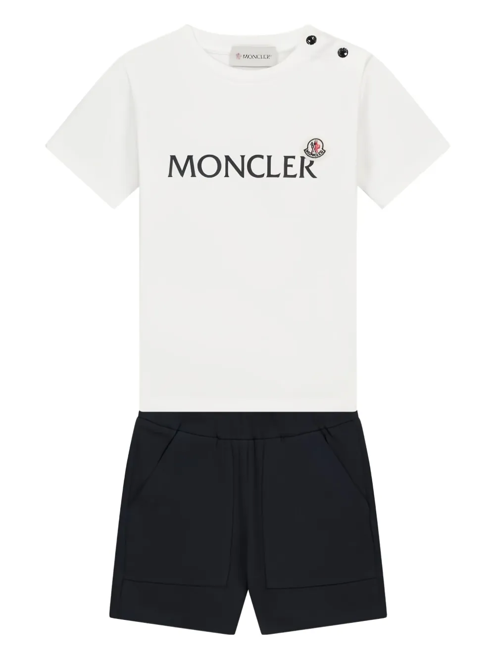 Комплект из Футболка и шортов с логотипом Moncler Enfant, белый
Комплект из Футболка и шортов с логотипом Moncler Enfant, белый