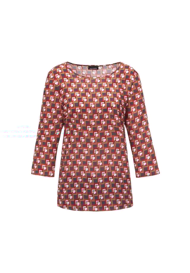 Короткий размер: блузка с рукавом 3/4 и графическим принтом. Goldner, мультиколор
Короткий размер: блузка с рукавом 3/4 и графическим принтом. Goldner, мультиколор