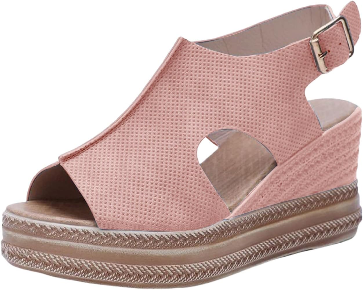 Женские сандалии на платформе с танкеткой, модная ортопедическая обувь с поддержкой свода стопы, удобные летние с открытым носком, с ремешком на щиколотке и пряжкой, женские сандалии на каждый день, без задника, на легком подлете Toumov, розовый
Женские сандалии на платформе с танкеткой, модная ортопедическая обувь с поддержкой свода стопы, удобные летние с открытым носком, с ремешком на щиколотке и пряжкой, женские сандалии на каждый день, без задника, на легком подлете Toumov, розовый