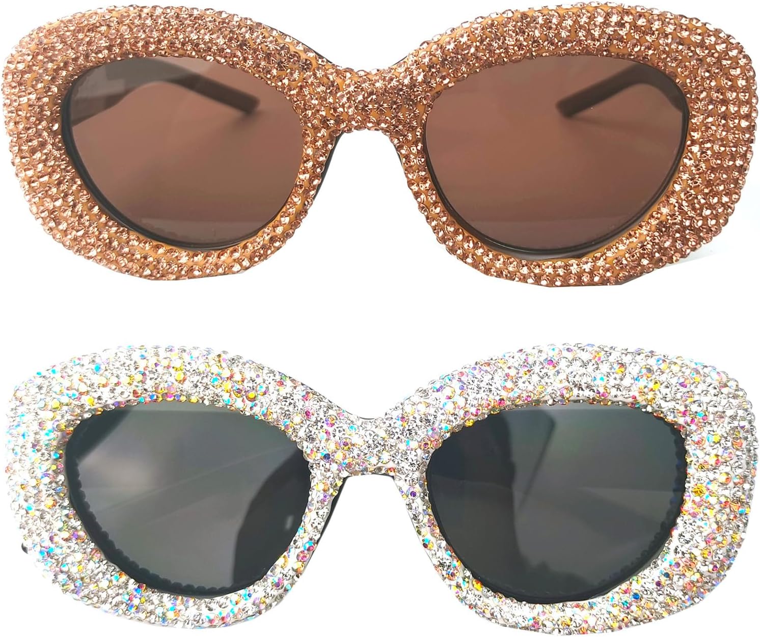 Солнцезащитные очки Willochra Square Crystal для женщин, большие солнцезащитные очки со стразами, «кошачий глаз», блестящие очки для вечеринок и фестивалей, 2pcs-white&brown
Солнцезащитные очки Willochra Square Crystal для женщин, большие солнцезащитные очки со стразами, «кошачий глаз», блестящие очки для вечеринок и фестивалей, 2pcs-white&brown