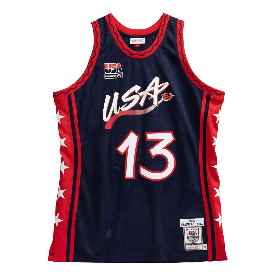 Джерси Mitchell & Ness Team USA 1996-97 Jerseys 'Shaquille O'Neal 13', темно-синий
Джерси Mitchell & Ness Team USA 1996-97 Jerseys 'Shaquille O'Neal 13', темно-синий