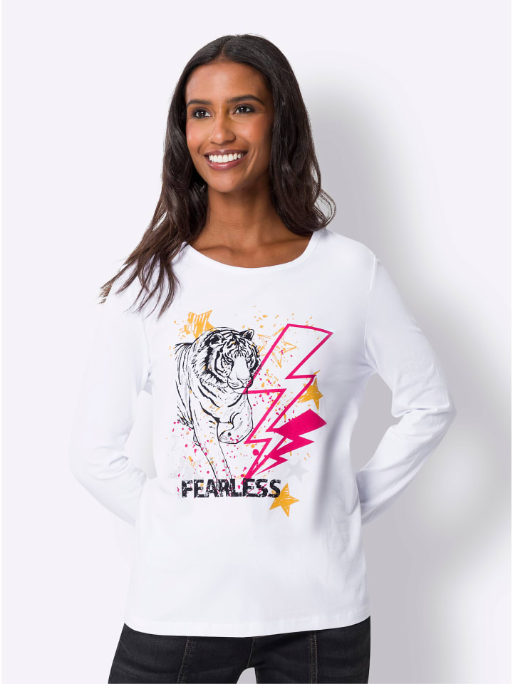 Рубашка с длинными рукавами белого цвета Heine
Рубашка с длинными рукавами белого цвета Heine