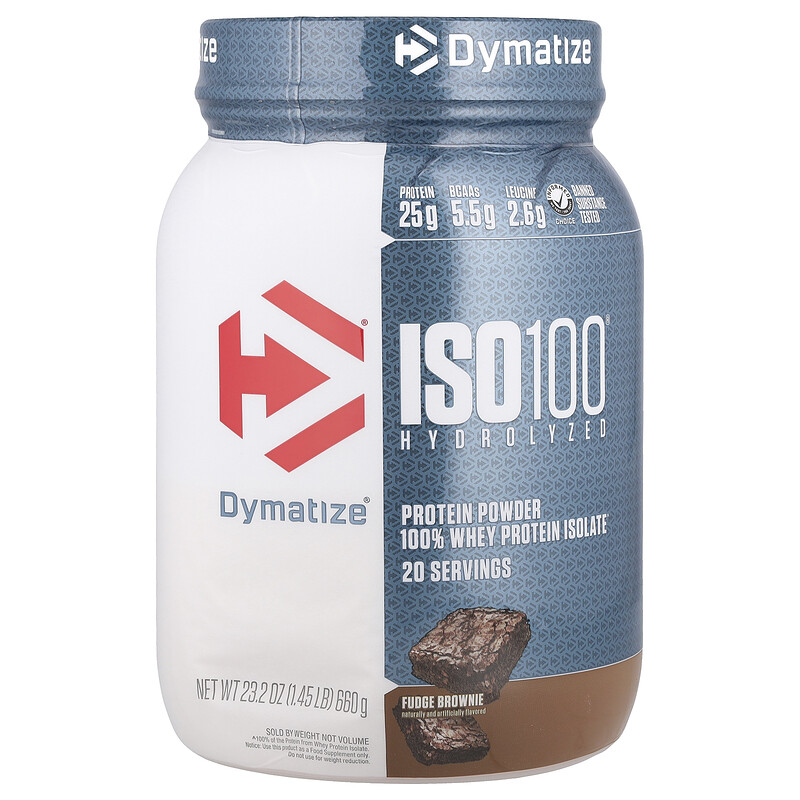 Dymatize, ISO100 Hydrolyzed, 100% изолят сывороточного протеина, брауни с помадкой, 660 г (1,45 фунта)
Dymatize, ISO100 Hydrolyzed, 100% изолят сывороточного протеина, брауни с помадкой, 660 г (1,45 фунта)