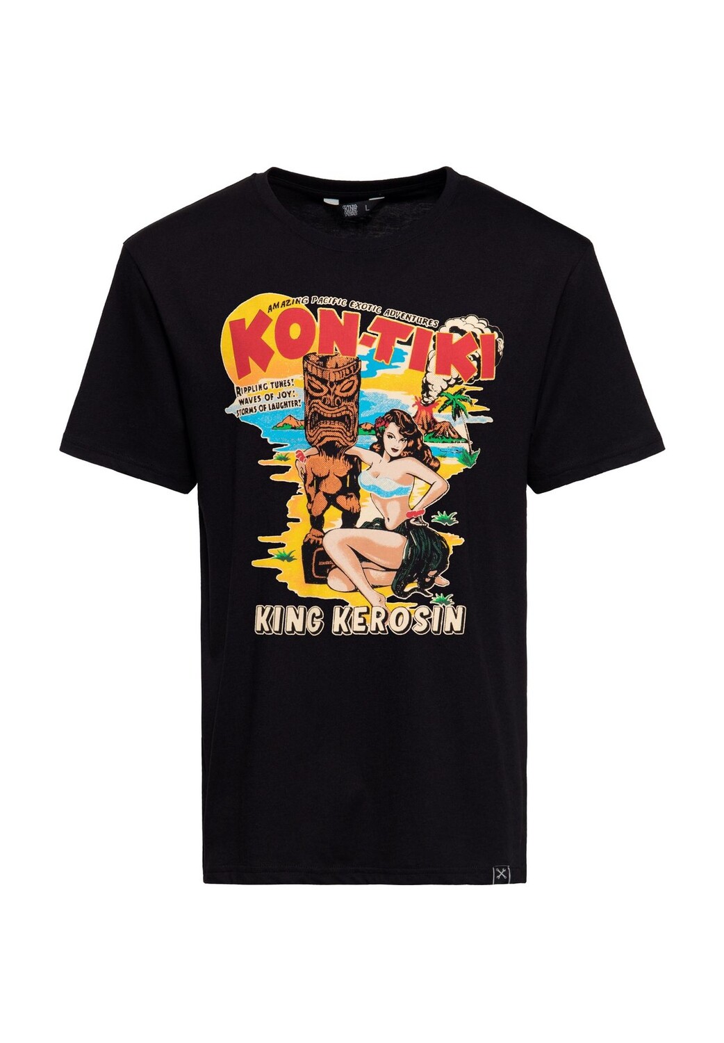 Рубашка с принтом Тики Принт Кон-Тики KING KEROSIN, черный
Рубашка с принтом Тики Принт Кон-Тики KING KEROSIN, черный