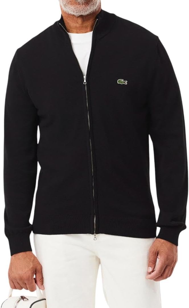 Lacoste мужская застегивающаяся на молнию водолазка из хлопка, Black
Lacoste мужская застегивающаяся на молнию водолазка из хлопка, Black
