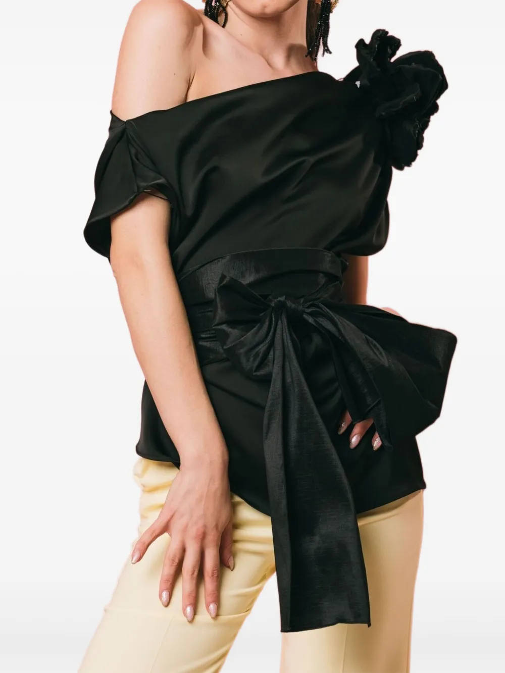 Топ на одно плечо Giada Curti, черный
Топ на одно плечо Giada Curti, черный