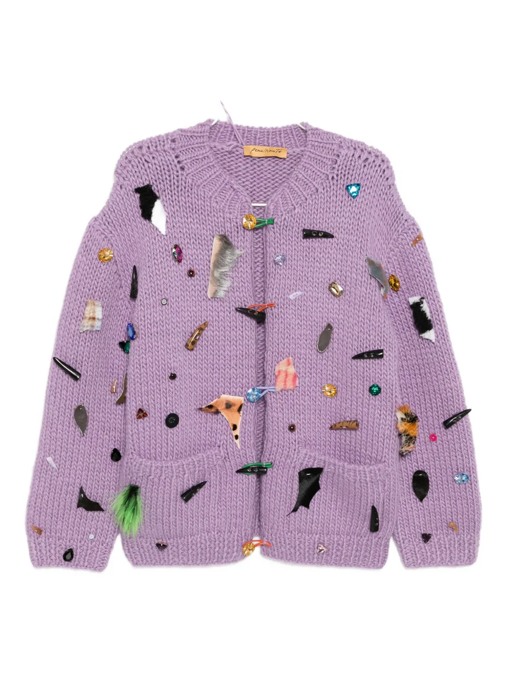 Кардиган с пластиковыми украшениями PENULTIMATE, фиолетовый
Кардиган с пластиковыми украшениями PENULTIMATE, фиолетовый