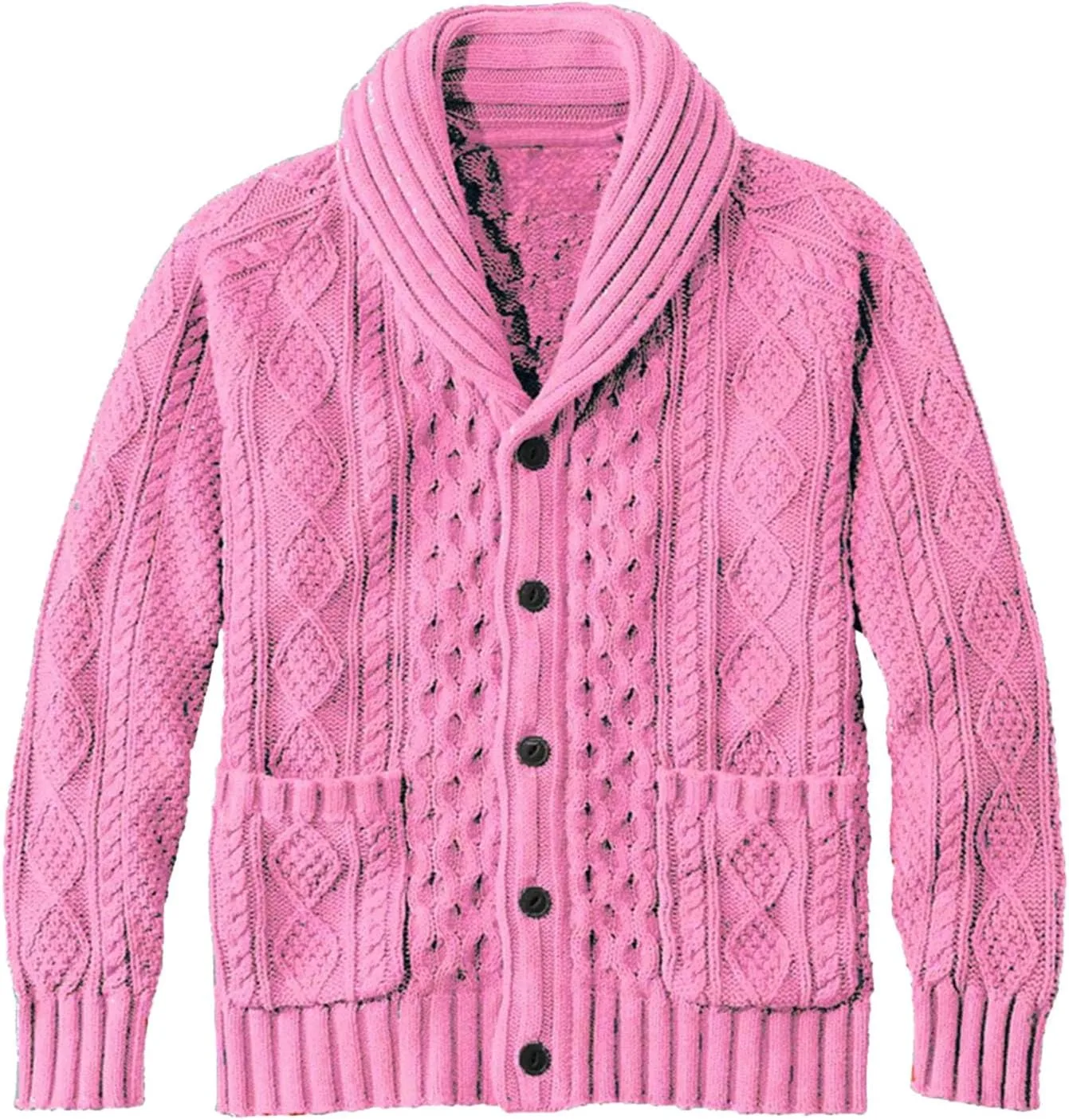 Мужской кардиган с воротником шаль и кабельной вязкой
Мужской кардиган с воротником шаль и кабельной вязкой