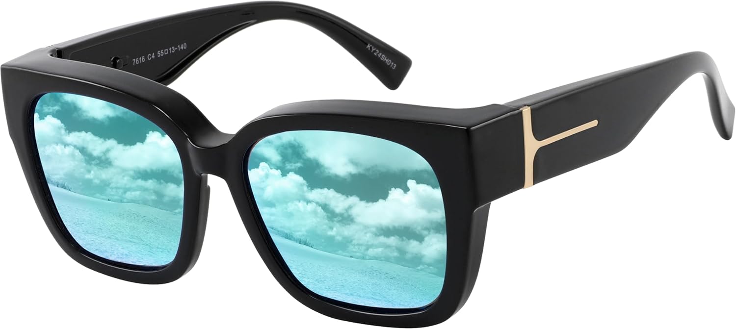 Поляризованные солнцезащитные очки Yogo Vision для ношения поверх обычных очков, подходят для женщин и мужчин, обеспечивают 100% защиту от УФ-излучения, Black Frame Blue Mirror Lens
Поляризованные солнцезащитные очки Yogo Vision для ношения поверх обычных очков, подходят для женщин и мужчин, обеспечивают 100% защиту от УФ-излучения, Black Frame Blue Mirror Lens