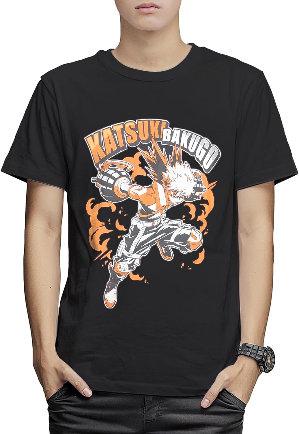 Футболка с коротким рукавом по мотивам аниме «Моя геройская академия», Бакуго, Кацуки Бакуго Fine Plus, черный
Футболка с коротким рукавом по мотивам аниме «Моя геройская академия», Бакуго, Кацуки Бакуго Fine Plus, черный