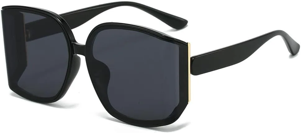 Большие солнцезащитные очки для женщин в винтажном стиле с градиентным переходом, солнцезащитные очки для женщин с защитой от УФ-излучения UV400 HDUBFY, Black
Большие солнцезащитные очки для женщин в винтажном стиле с градиентным переходом, солнцезащитные очки для женщин с защитой от УФ-излучения UV400 HDUBFY, Black