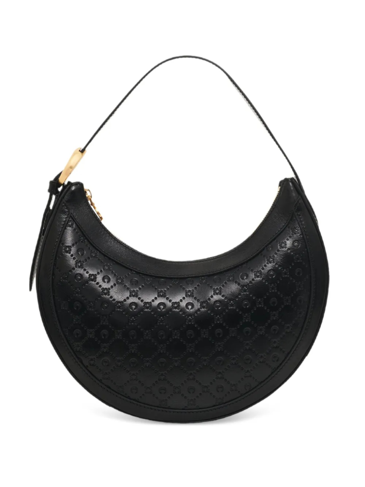 Сумка через плечо с тиснением монограммы Marine Serre, черный
Сумка через плечо с тиснением монограммы Marine Serre, черный