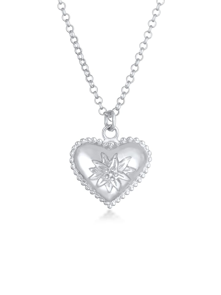 Elli Колье из серебра 925 пробы: цветок, эдельвейс, сердце, традиционное серебряное украшение
Elli Колье из серебра 925 пробы: цветок, эдельвейс, сердце, традиционное серебряное украшение