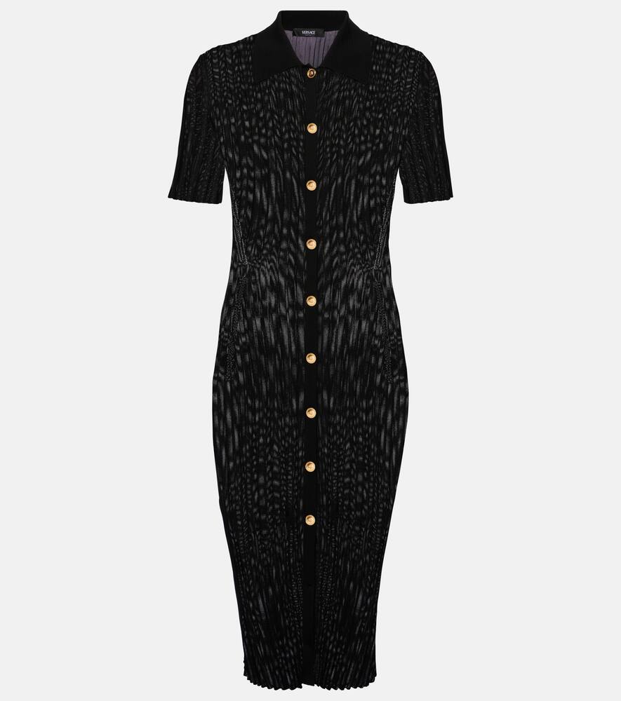 Рибленое платье миди Versace, Black
Рибленое платье миди Versace, Black