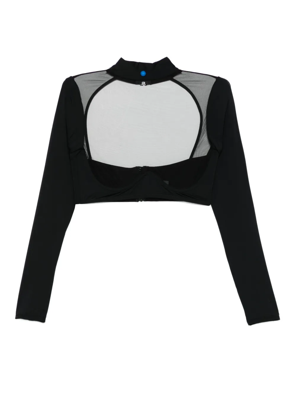 Топ с длинными рукавами и прозрачными вставками Maison Close, черный
Топ с длинными рукавами и прозрачными вставками Maison Close, черный