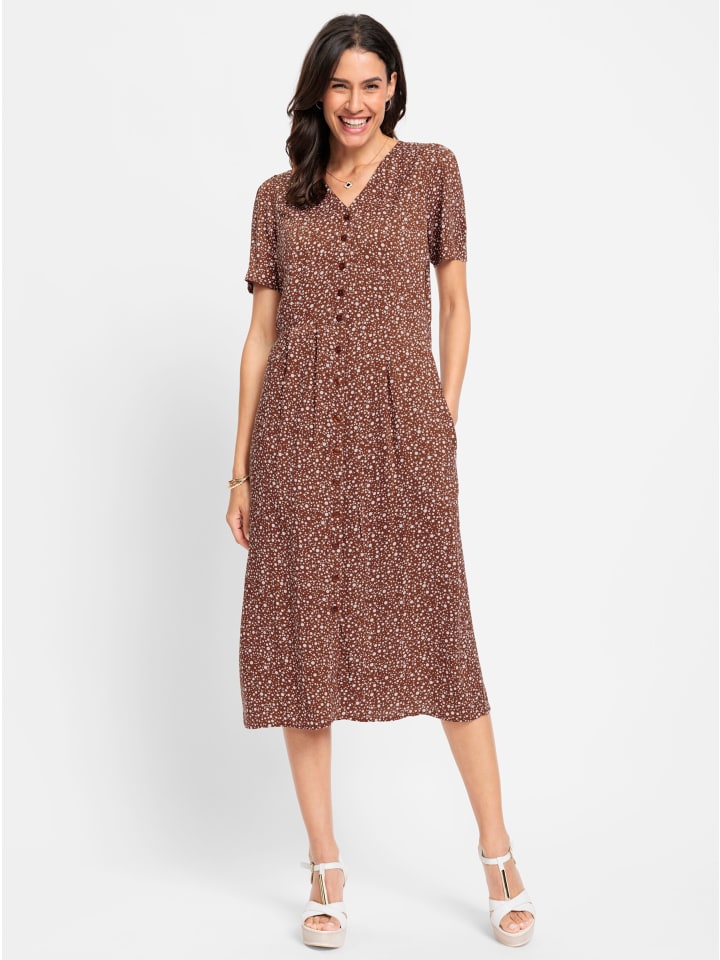 Летнее платье с красновато-коричневым и белым принтом WITT WEIDEN
Летнее платье с красновато-коричневым и белым принтом WITT WEIDEN