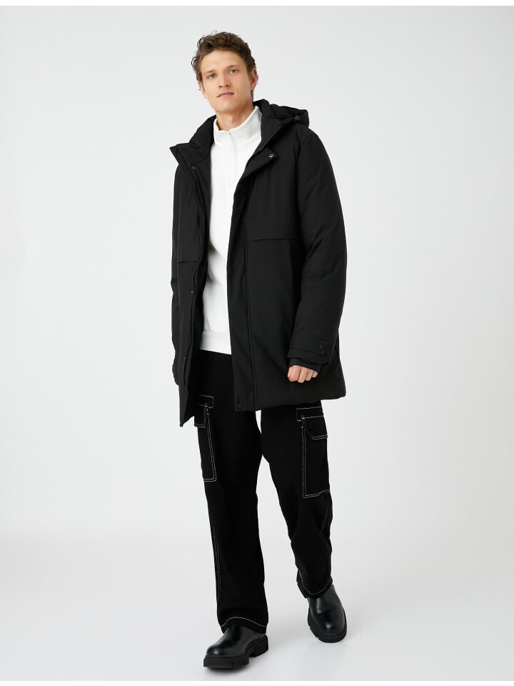 Зимняя куртка KOTON Anorak, черный 
Зимняя куртка KOTON Anorak, черный