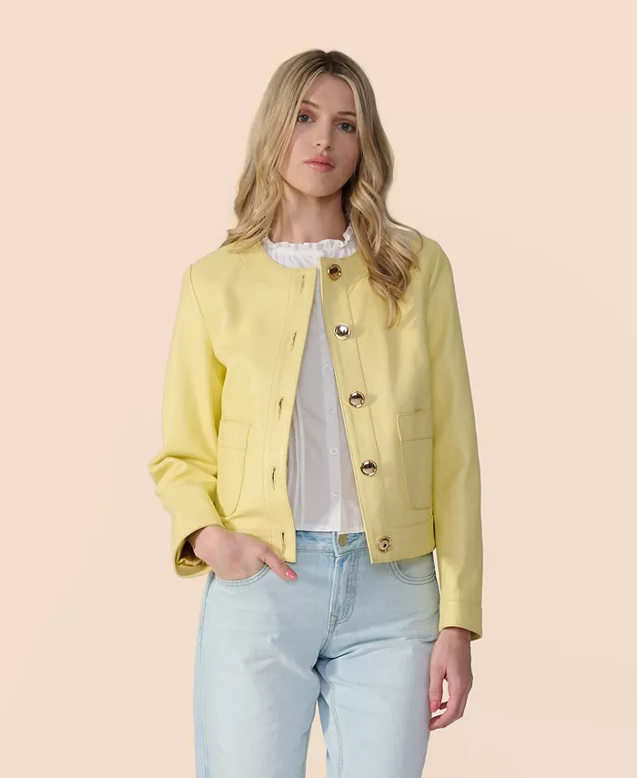 Женская кожаная укороченная куртка Furniq UK, желтый
Женская кожаная укороченная куртка Furniq UK, желтый