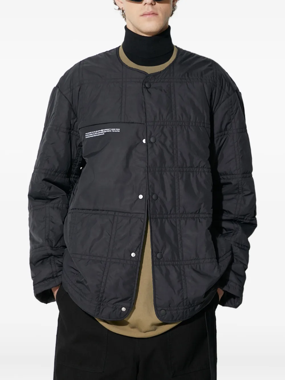 Стёганая куртка на пуговицах Pangaia, черный
Стёганая куртка на пуговицах Pangaia, черный